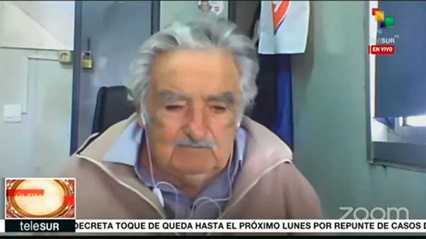 La mirada de Pepe Mugica sobre América Latina en la escena de la COVID-10. (Foto: Telesur)