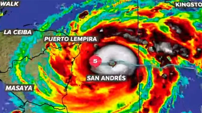 En vilo por la suerte de archipiélago de San Andrés, Providencia y Santa Catalina.(Satélite:  Cadena WWLTV)