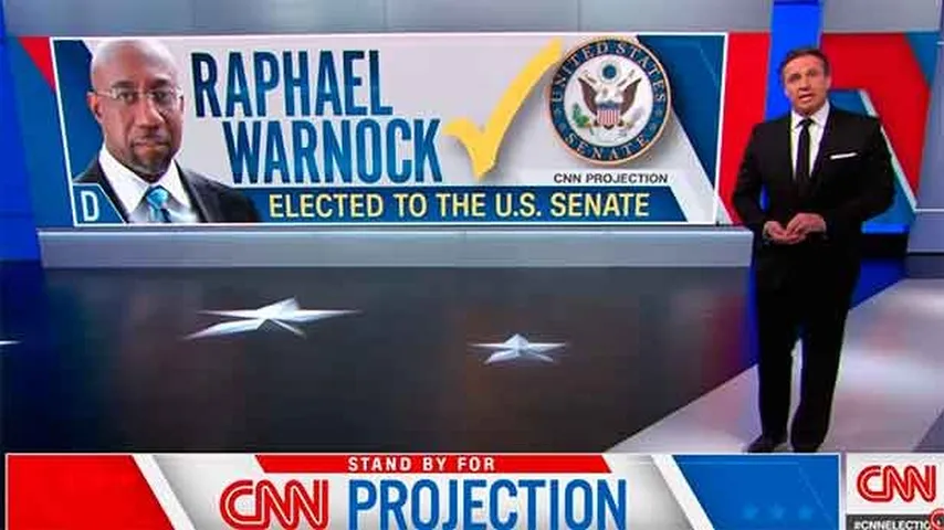 El reverendo Warnock. primer senador negro en el Estado sureño de Georgia. (Foto: CNN)